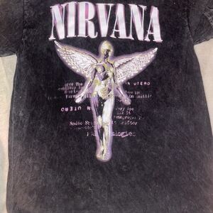 NIRVANA Black Smiley Face Tee